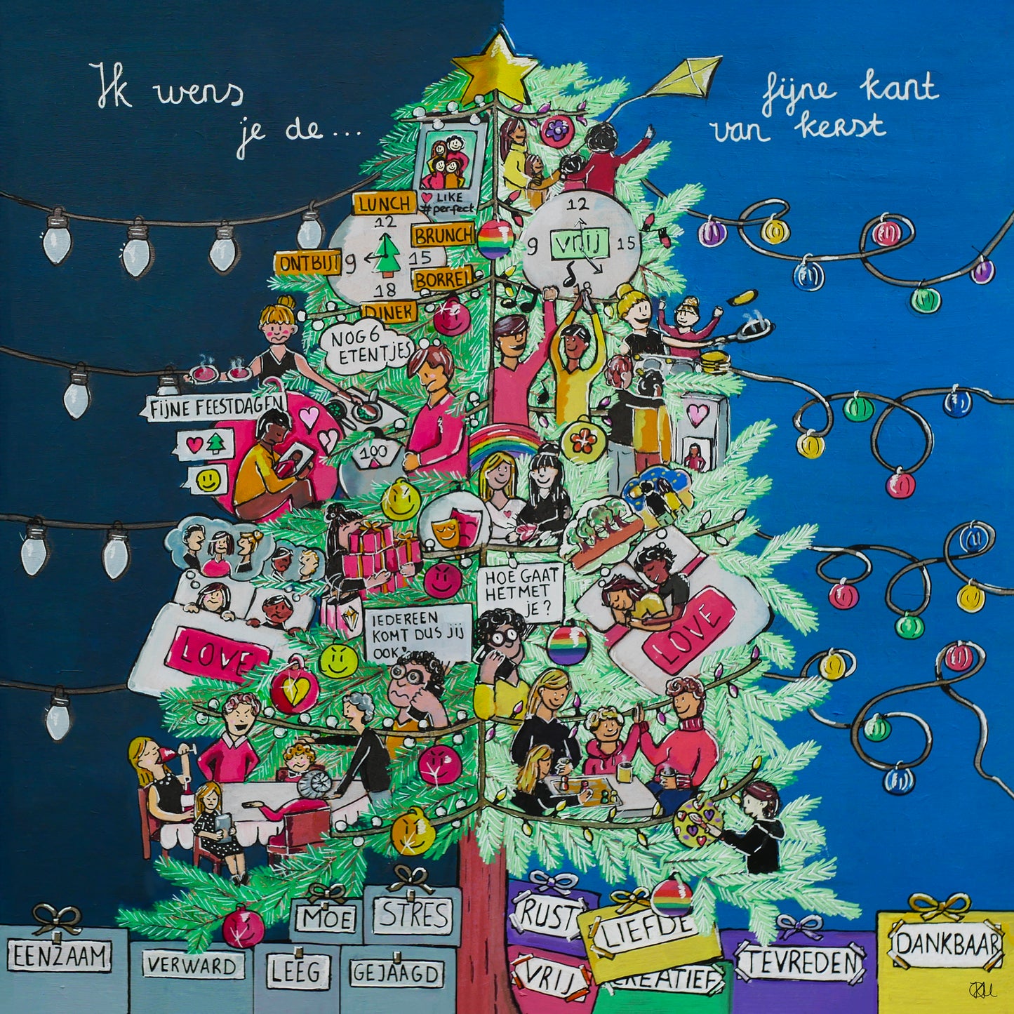 Canvas - Fijne kant van Kerst