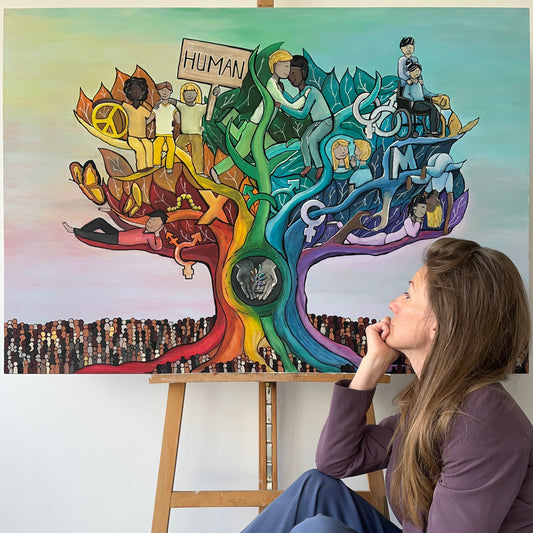 Originele schilderij - De Mensenboom