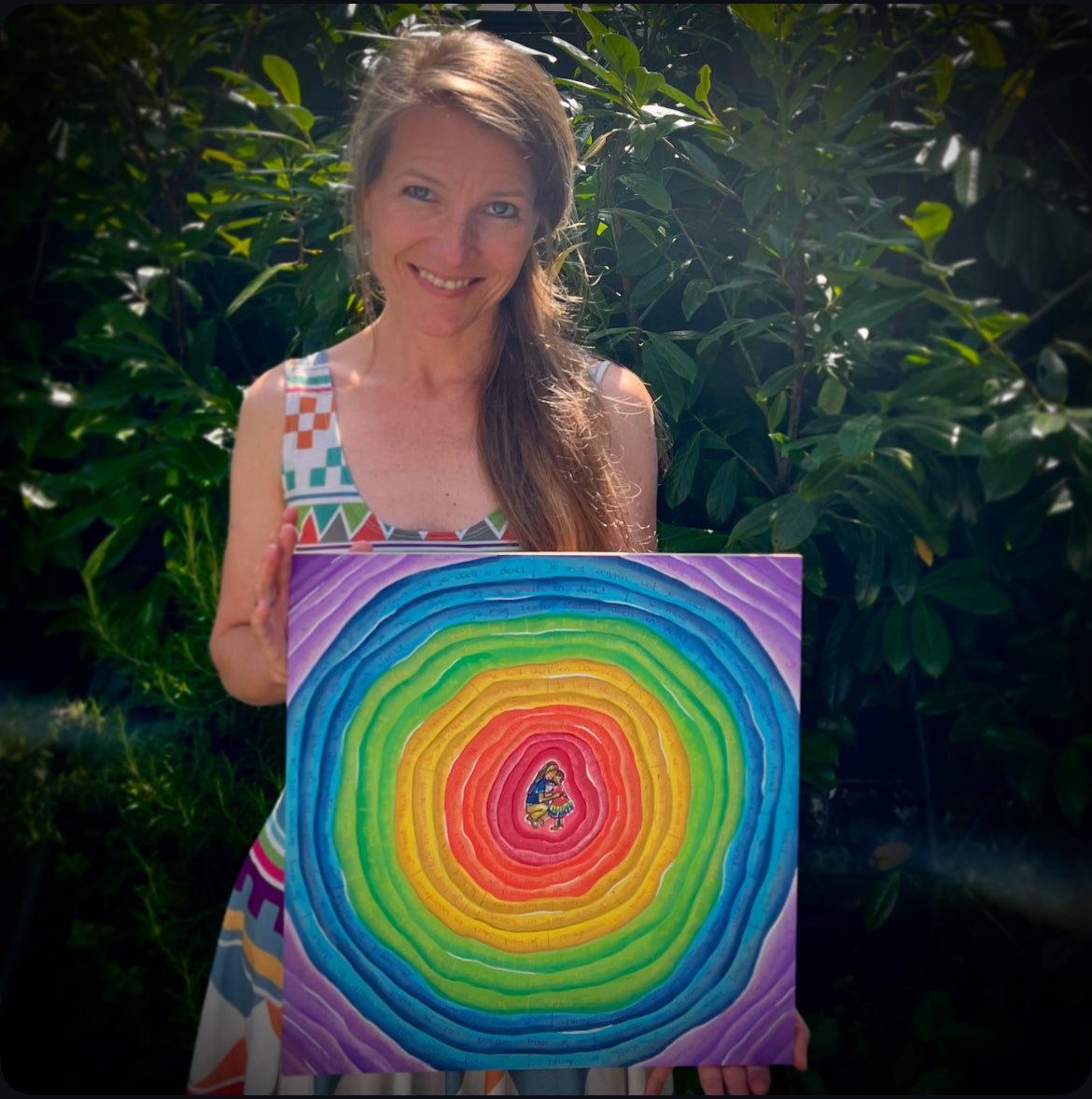 Originele schilderij - Regenbooghart