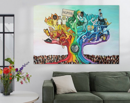 Originele schilderij - De Mensenboom