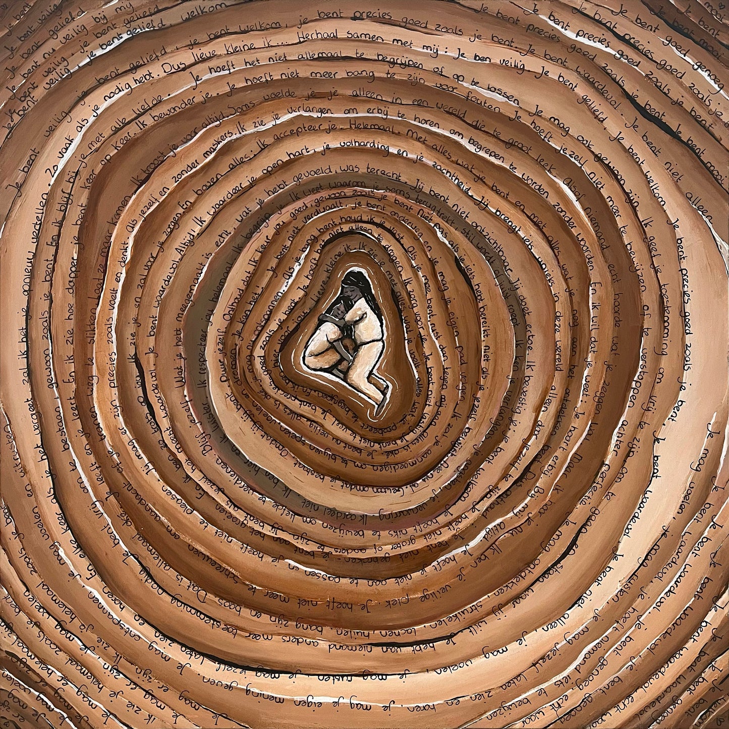 Poster - Omarm je Innerlijk Kind 50x50 cm