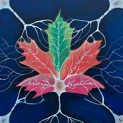 Originele schilderij - Het Neuronenblad