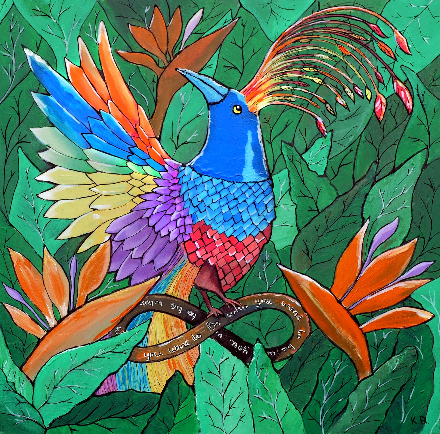 Paradijsvogel | Be who you want to be | canvas